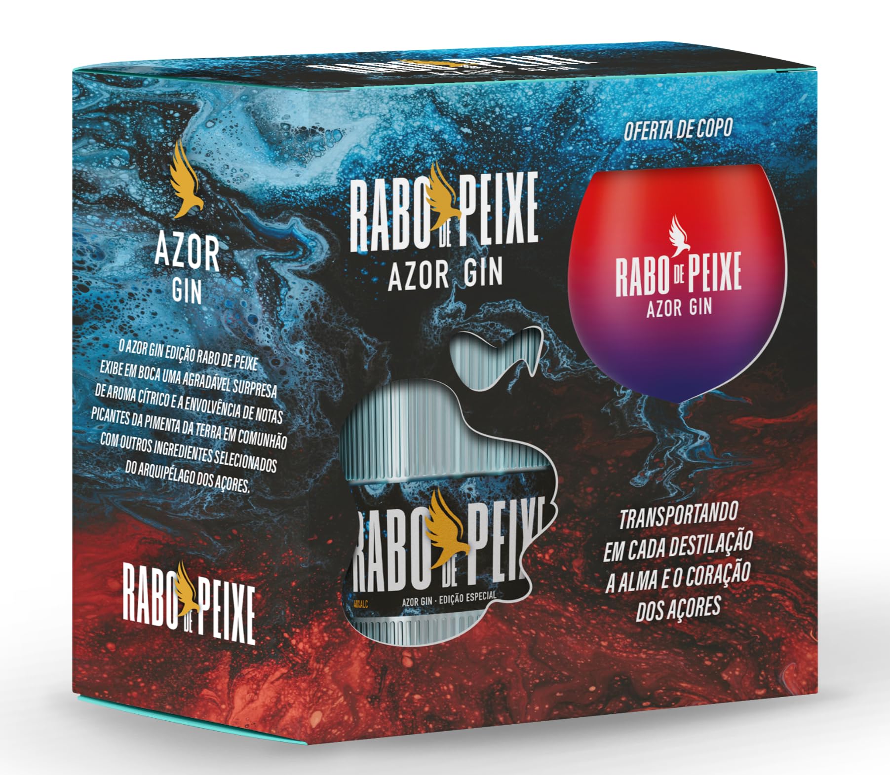 AZOR Gin Premium Gin aus den Azoren Portugal in verschiedenen Ausführungen (7. Gift Pack Rabo de Peixe)