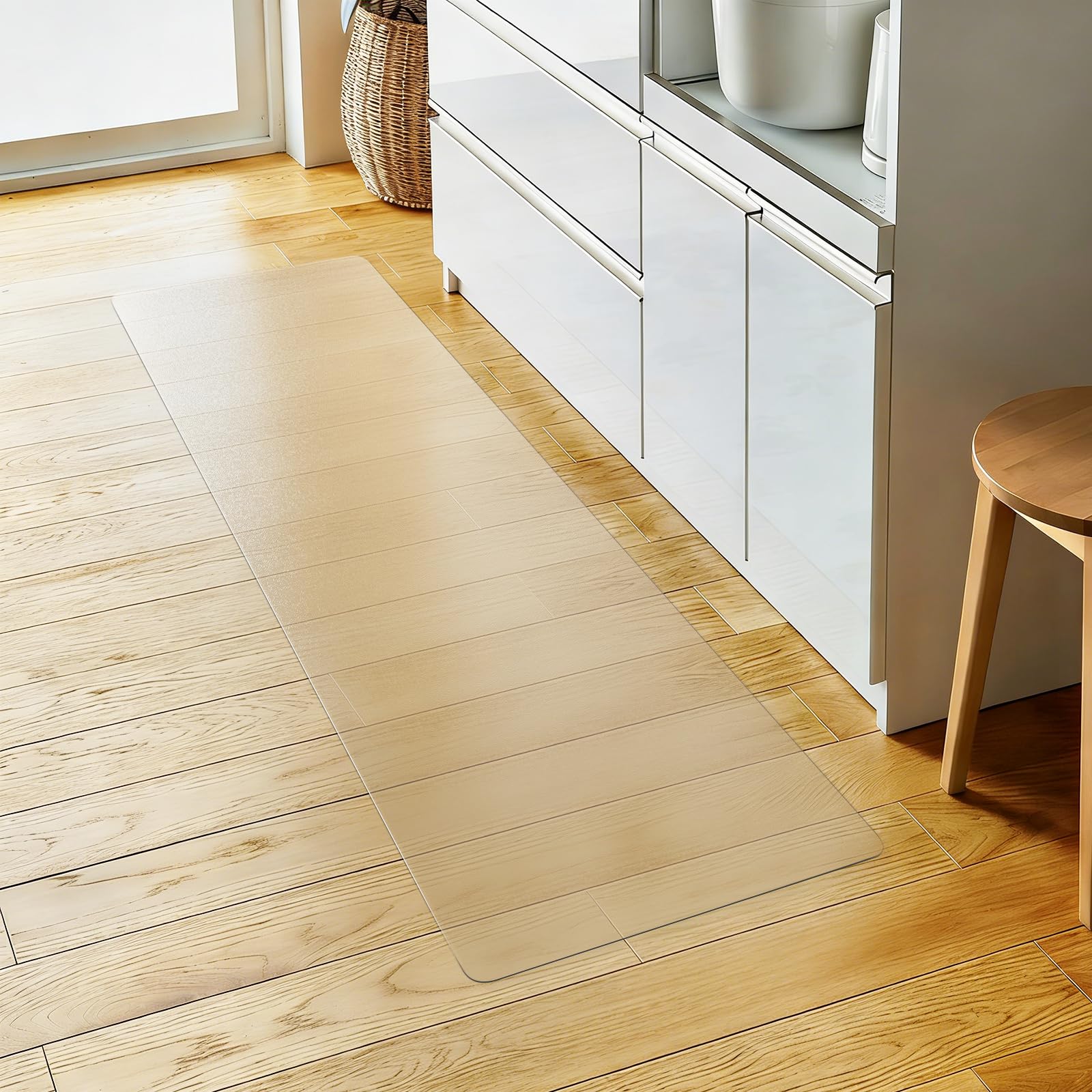 【拭くだけ】キッチンマット 透明 240×60cm クリア 1.5mm厚 拭ける…