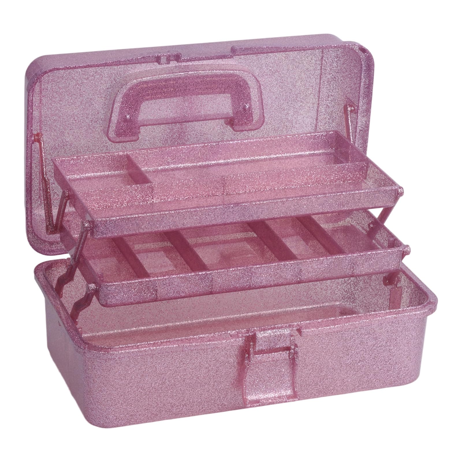 3-Tier Stackable Storage Organizer, Pink&amp;Red