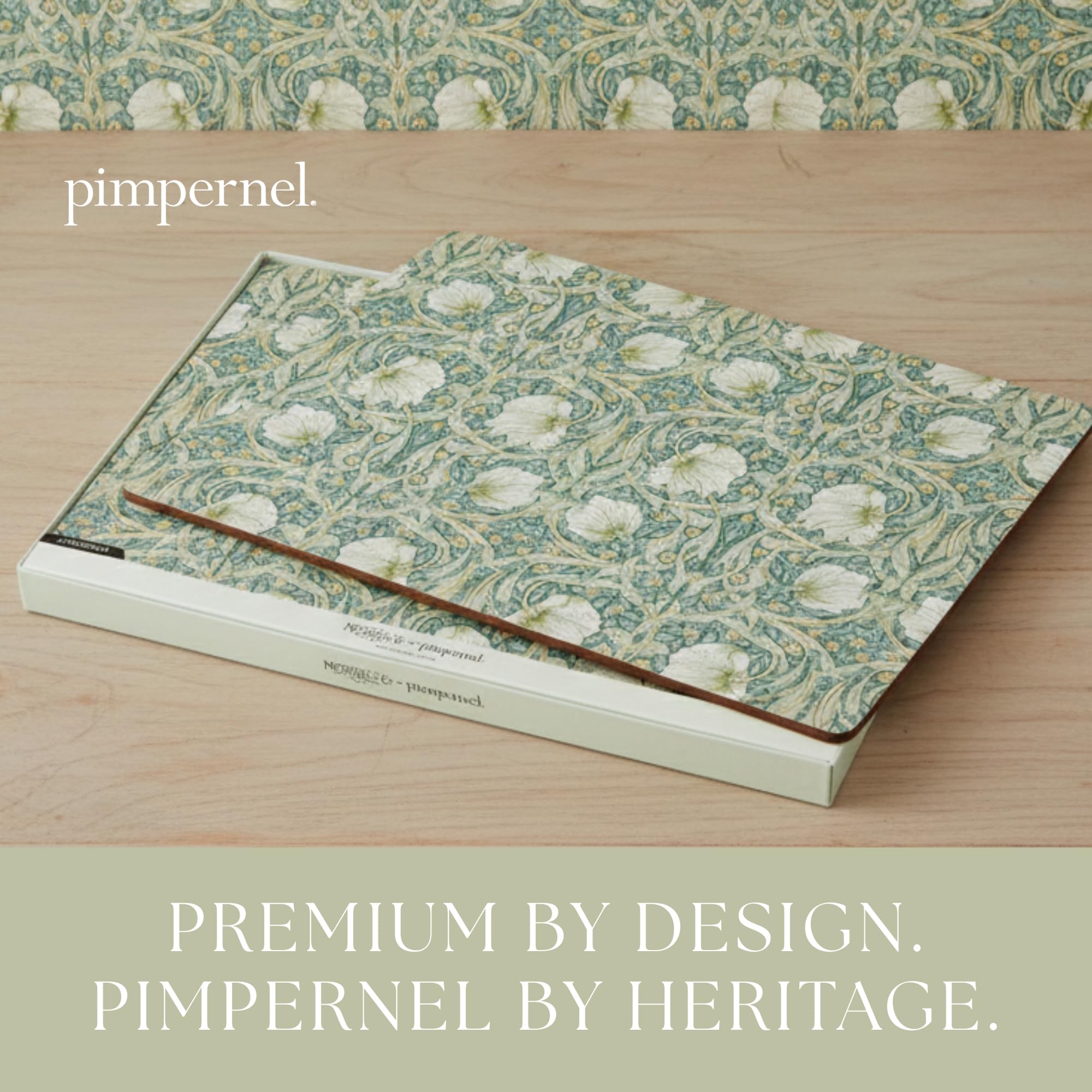 Spode Morris & Co Pimpernel Privat duże podkładki zestaw 4 szt., zielone, 40,1 cm x 29,8 cm (X0010649172)
