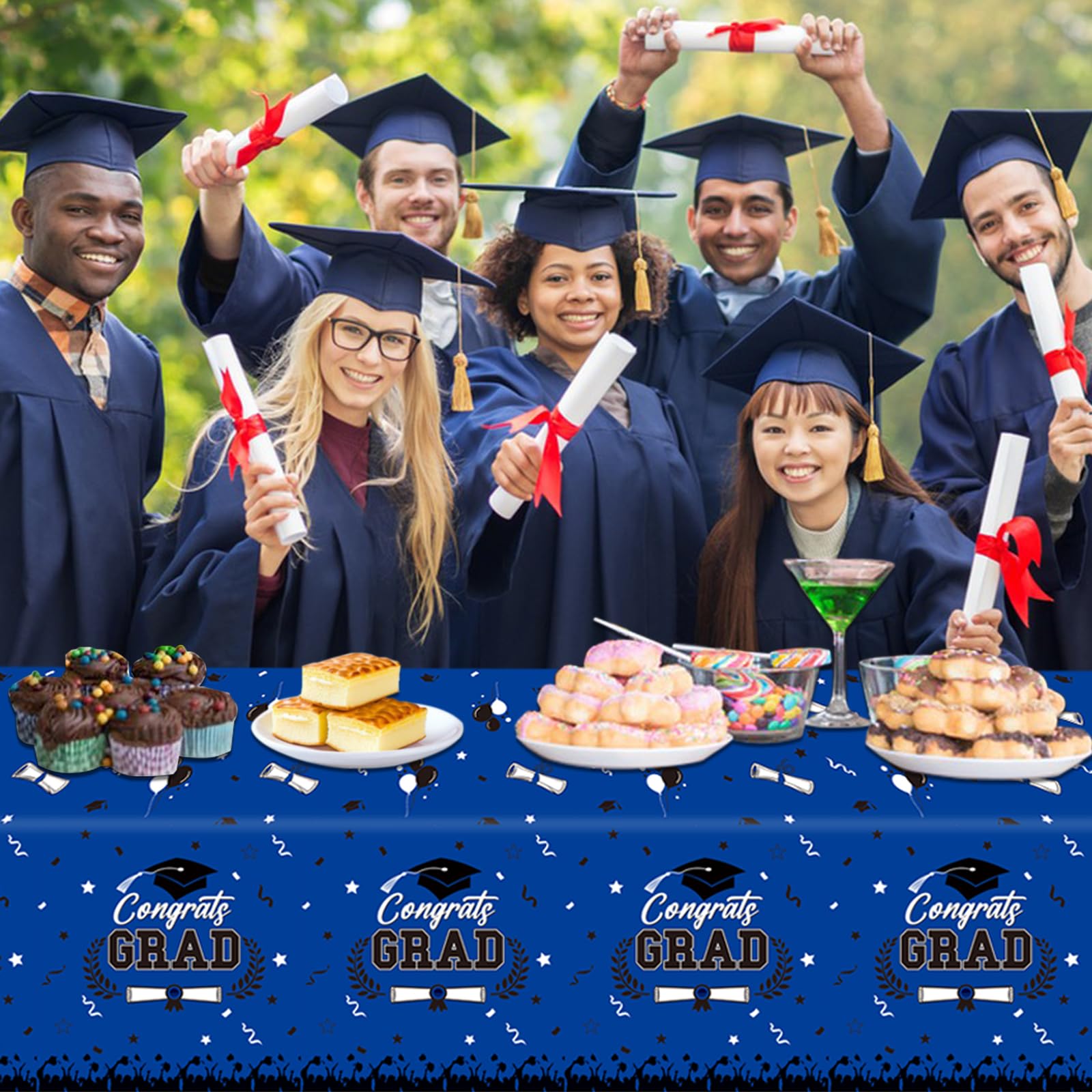 MASHAN Lot De 12 Nappes Rondes Jetables En Plastique Imperméable