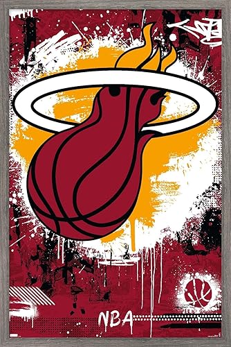 Trends International NBA Miami Heat - Póster de pared con logotipo Maximalist 23