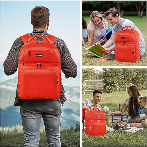 Miniatura 7 de Mochila térmica aislada  Mantiene 30 latas calientesfrías hasta 12 horas  Bolsa térmica suave impermeable y a prueba de fugas  Mochila térmica