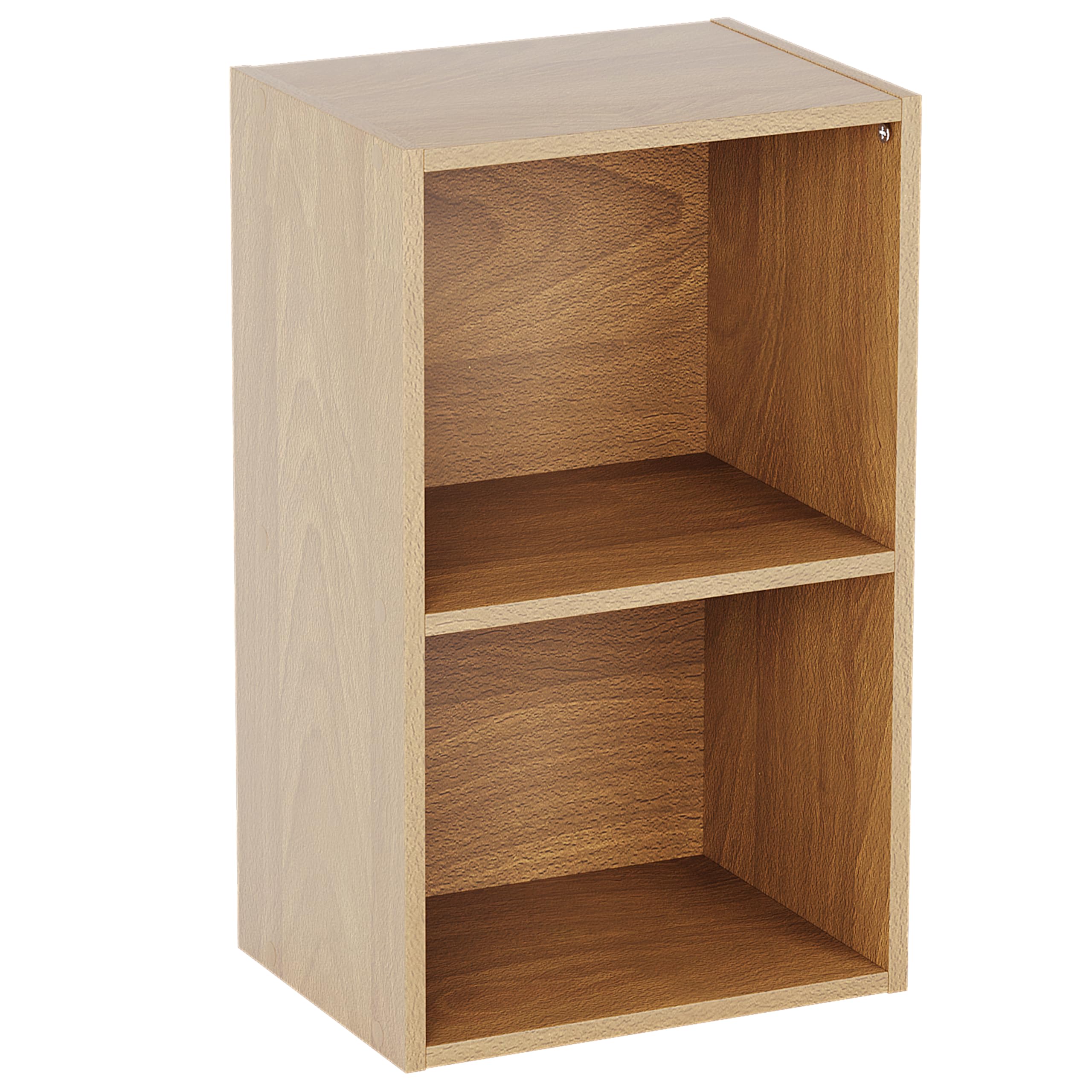 Vida Designs Oxford 2 Niveau Cube Bibliothèque Moderne Rangement H54xW32xD24cm Chêne