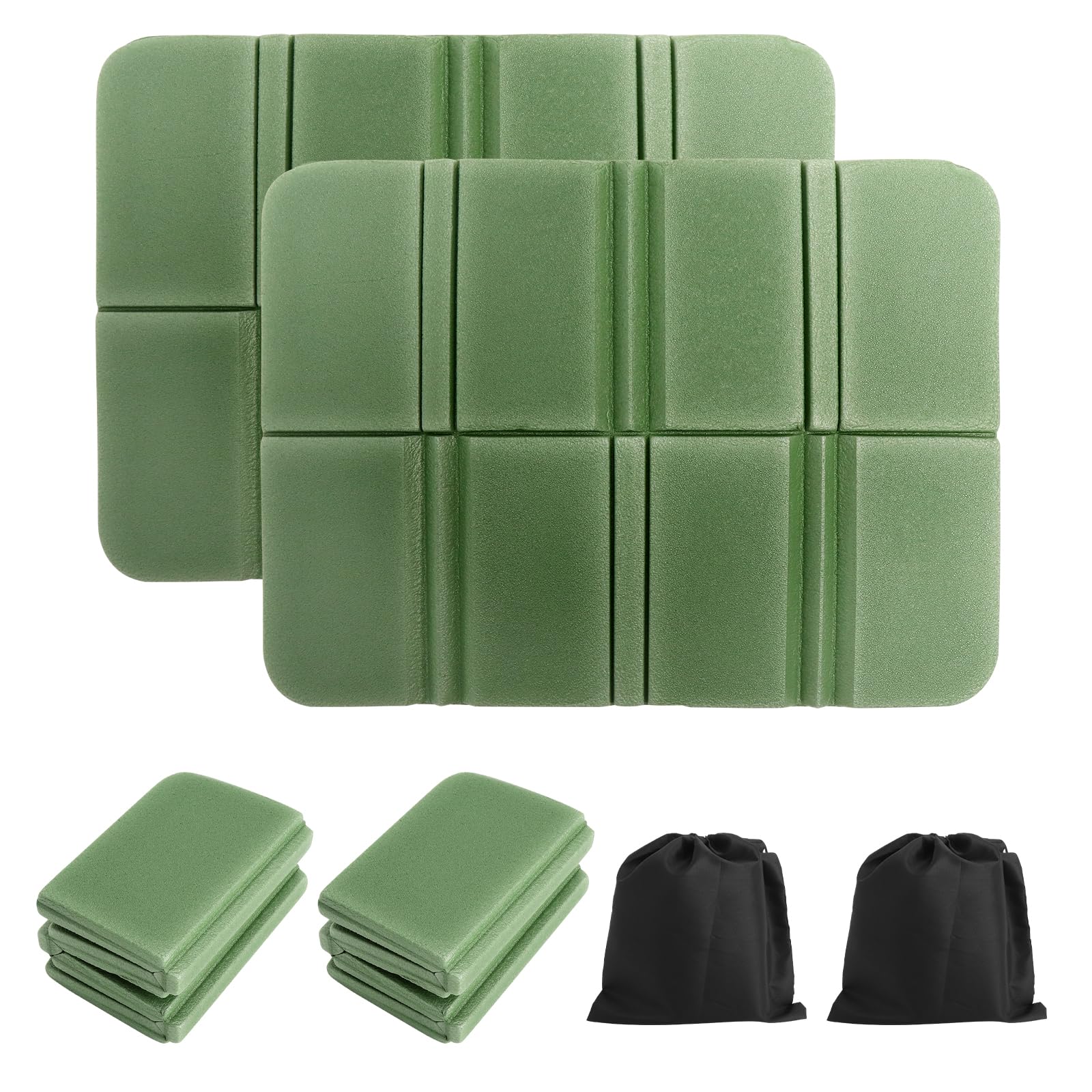 VOSSOT 2Pcs Folding Sit Mat Waterproof Hiking Seat Pad, XPE Portable Insulated Walking Mat for Outdoor Hiking, Camping, Picnic, Park – Lightweight Gifts for Hikers