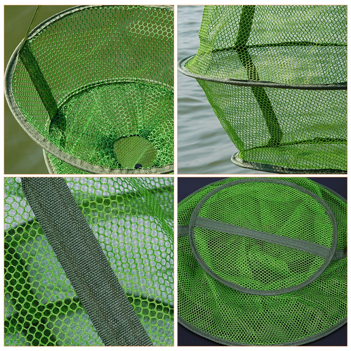 YARNOW 3 Pezzi Di Forniture Per La Pesca Retino Per La Localizzazione Dei Pesci Retino Per La Pesca Pieghevole Con Coulisse