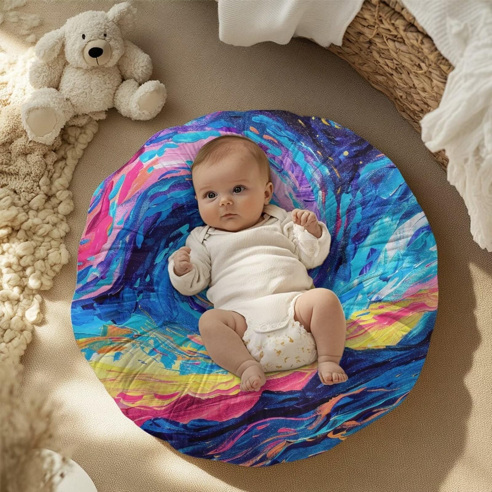 Bivxisrvo Yellow Moon Baby Lounger Cover, Removable Infant Lounger Slipcover for Girls, Ultra Soft Cover for Newborn Lounger Strechy Newborn Lounger Cover, Snug Fitting Design