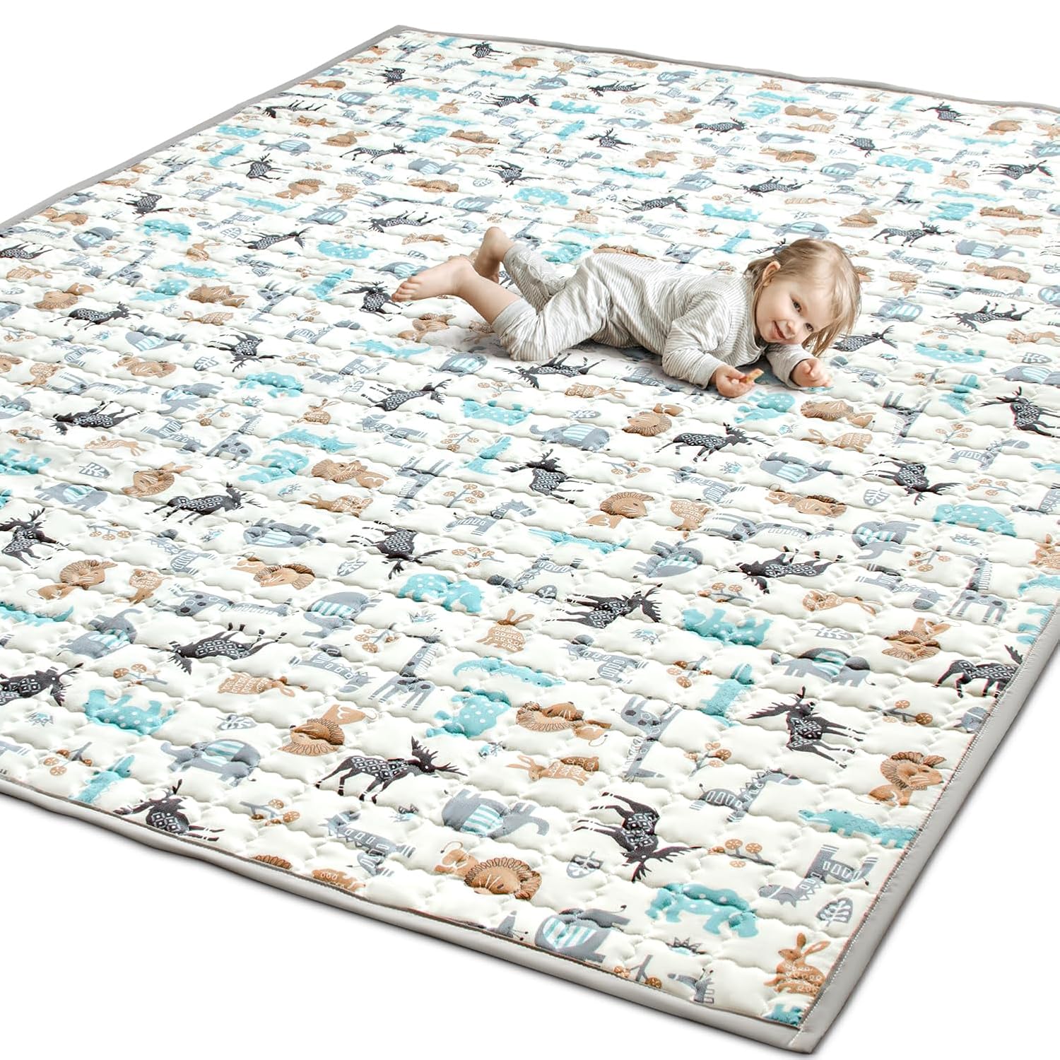 Baby Play Mat for Floor, Large Baby Floor Playmat, Foldable Play Mat for Babies and