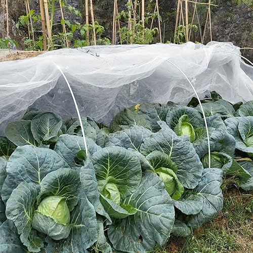 Miniatura 6 de GonLei Red de jardín de 10 x 100 pies de malla de jardín al aire libre mosquitera cubierta de protección para plantas cubierta de hileras de