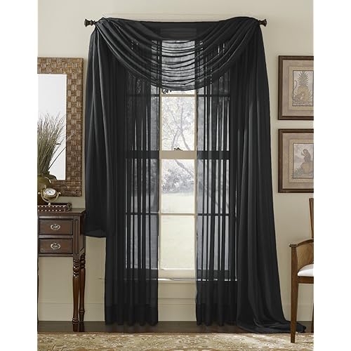 Sheer Black Curtains Amazon Com