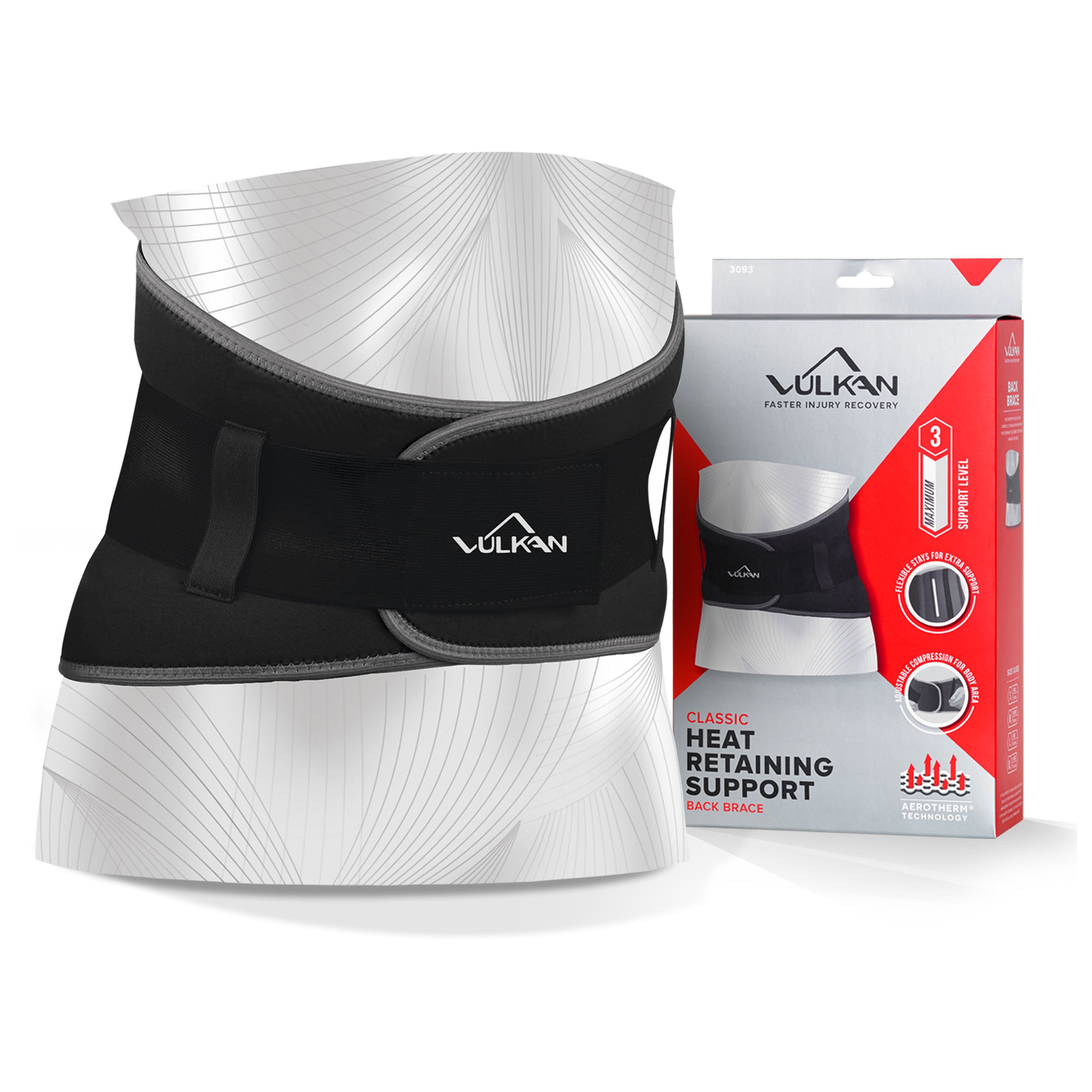 Vulkan Classic 3093 Back Brace, Large, Lumbar Support Belt