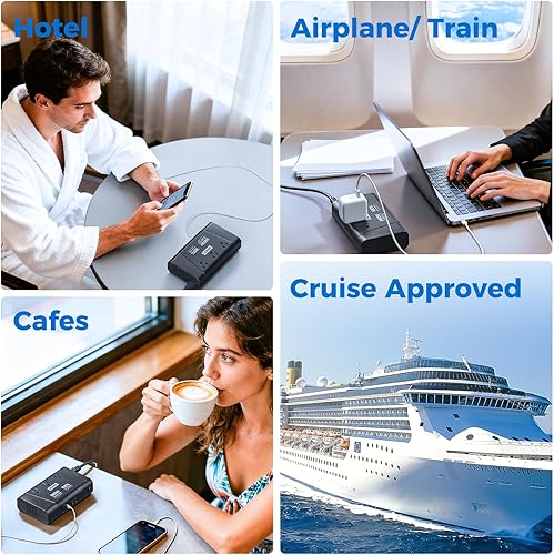 Miniatura 9 de DOACE Convertidor de voltaje de onda sinusoidal pura de 800 W, convertidor de 220 V a 110 V para viajes europeos, transformador reductor sin