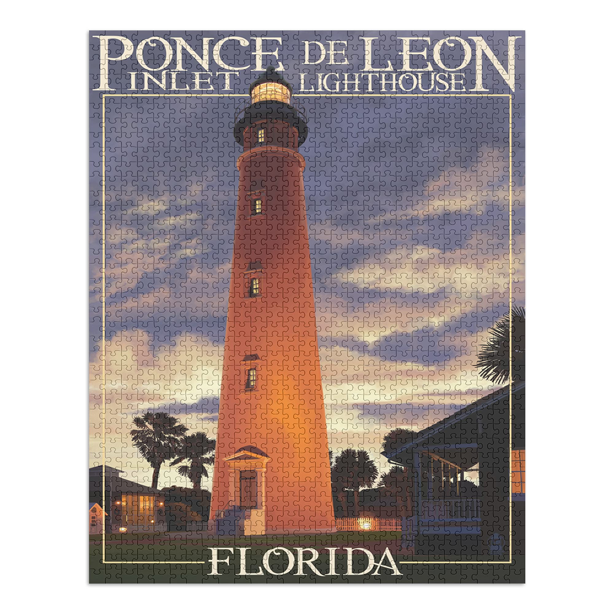 Ponce De Leon Inlet Lighthouse, Florida, Morning Scene (19x28.5 inches, Premium 1000 Piece Challenging Jigsaw Puzzle for Adults and Family, Made in USA)