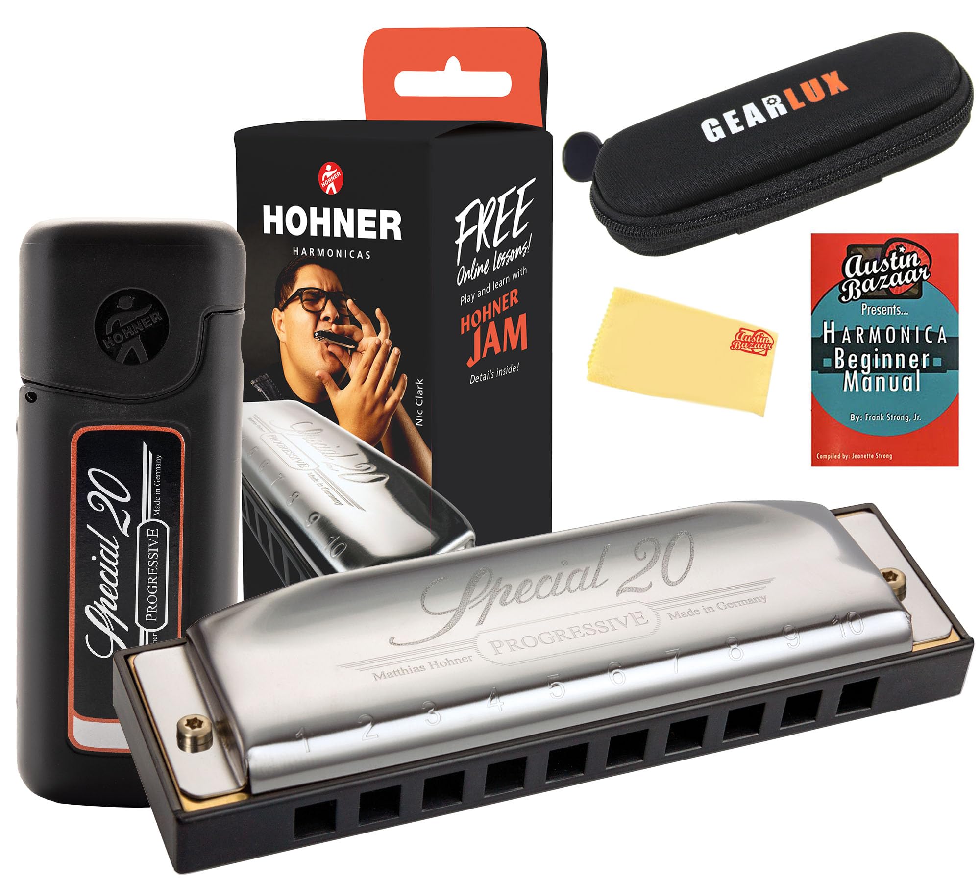 Amazon.com: Hohner Special 20 Harmonica - Key of G Bundle with