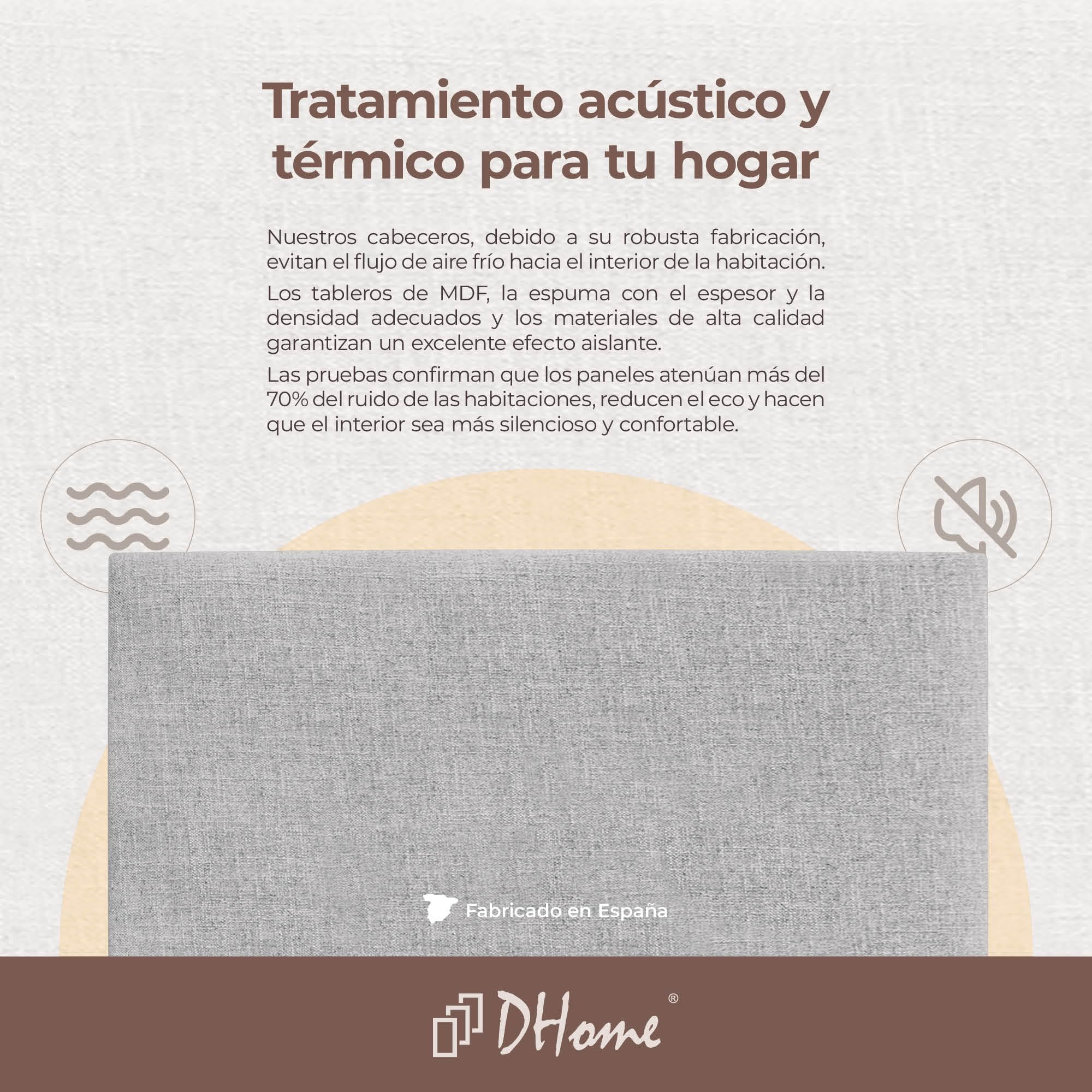DHOME Testiera in lino naturale liscio Testiera letto imbottita Testiera della camera da letto moderna TOP TRENDING (Grigio Chiaro, 160cm (Letto 150/160))