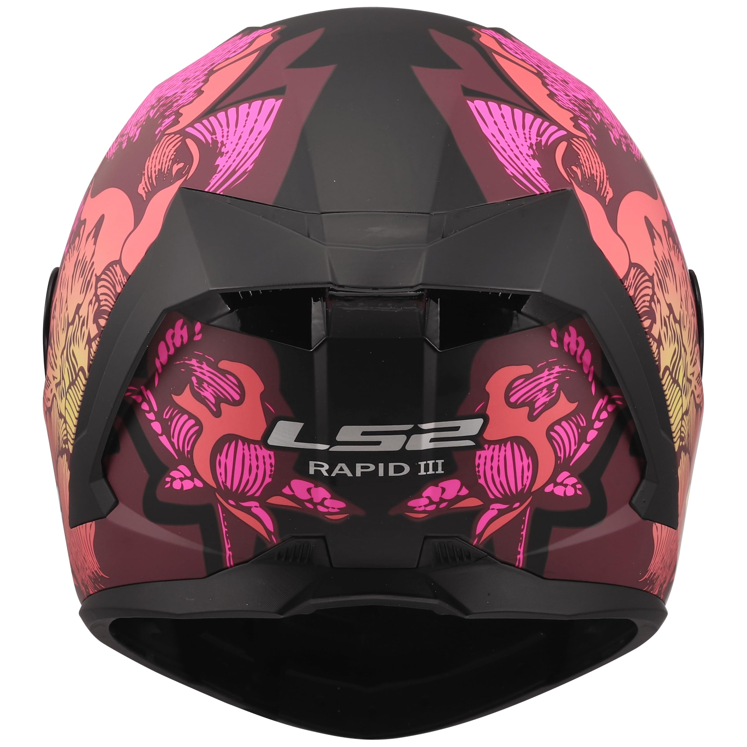 LS2, Casco Moto Integral RAPID III POPPIES II Black Pink, M