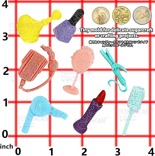 Miniatura 5 de FUNSHOWCASE Herramienta de maquillaje de vestir molde de silicona de caramelo para decoración de pasteles, arcilla, manualidades