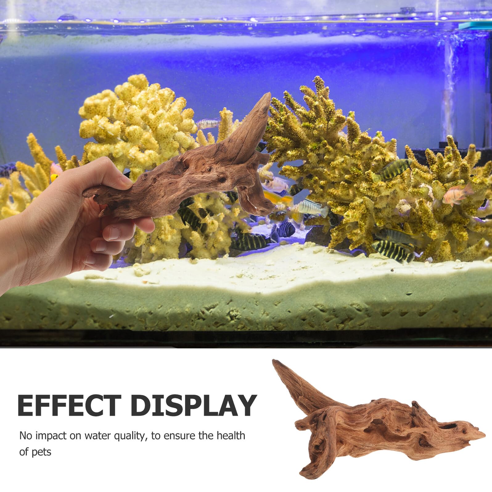 KOMBIUDA Natürliches Totholz Aquarium Dekoration 15 20cm Stabile Moorholz Wurzel Unbedenklich für Wasserbewohner Geeignet für Aquarium und Terrarien