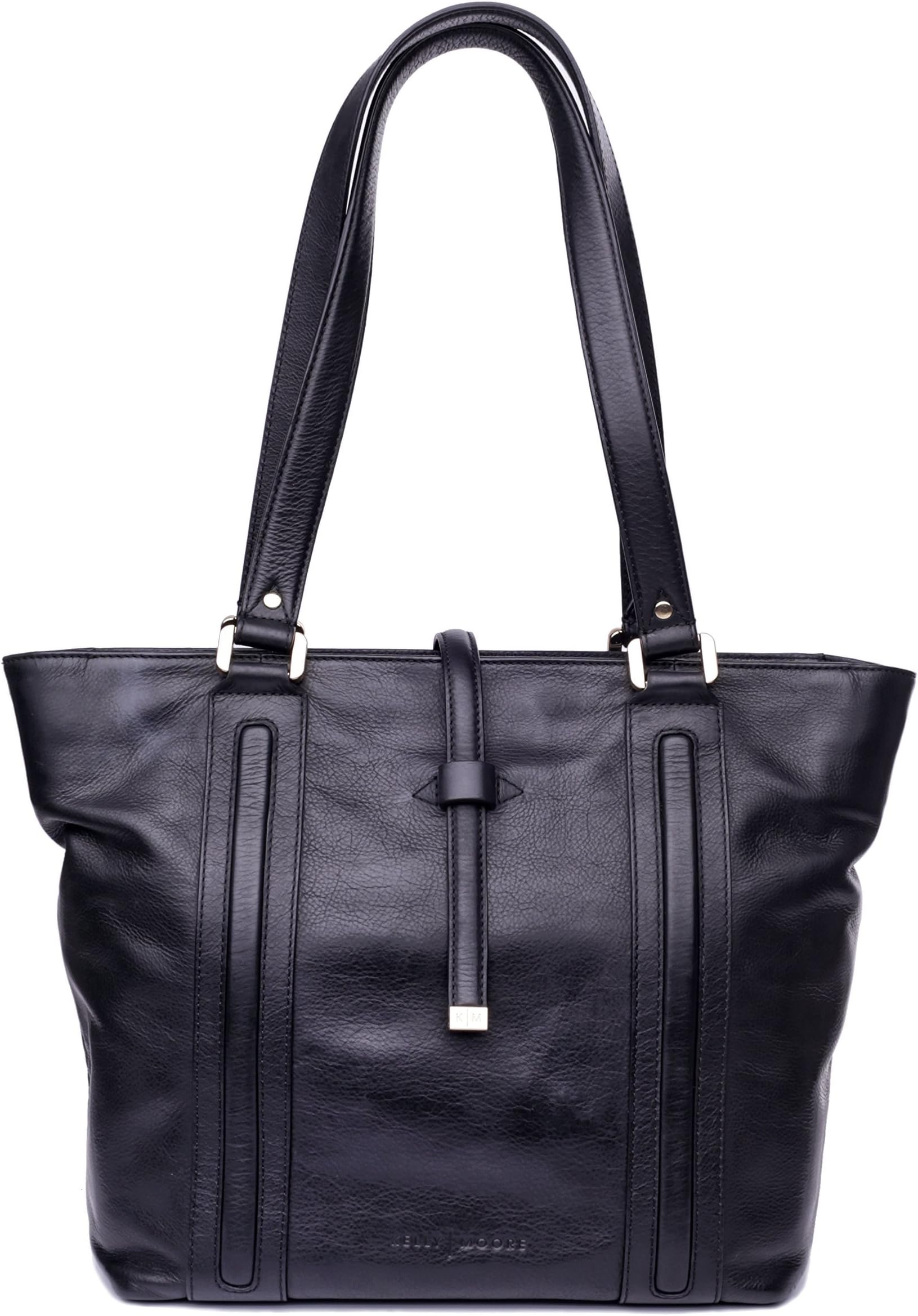 Kelly Moore Bag - Evangeline Nappa Midnight - Genuine Leather