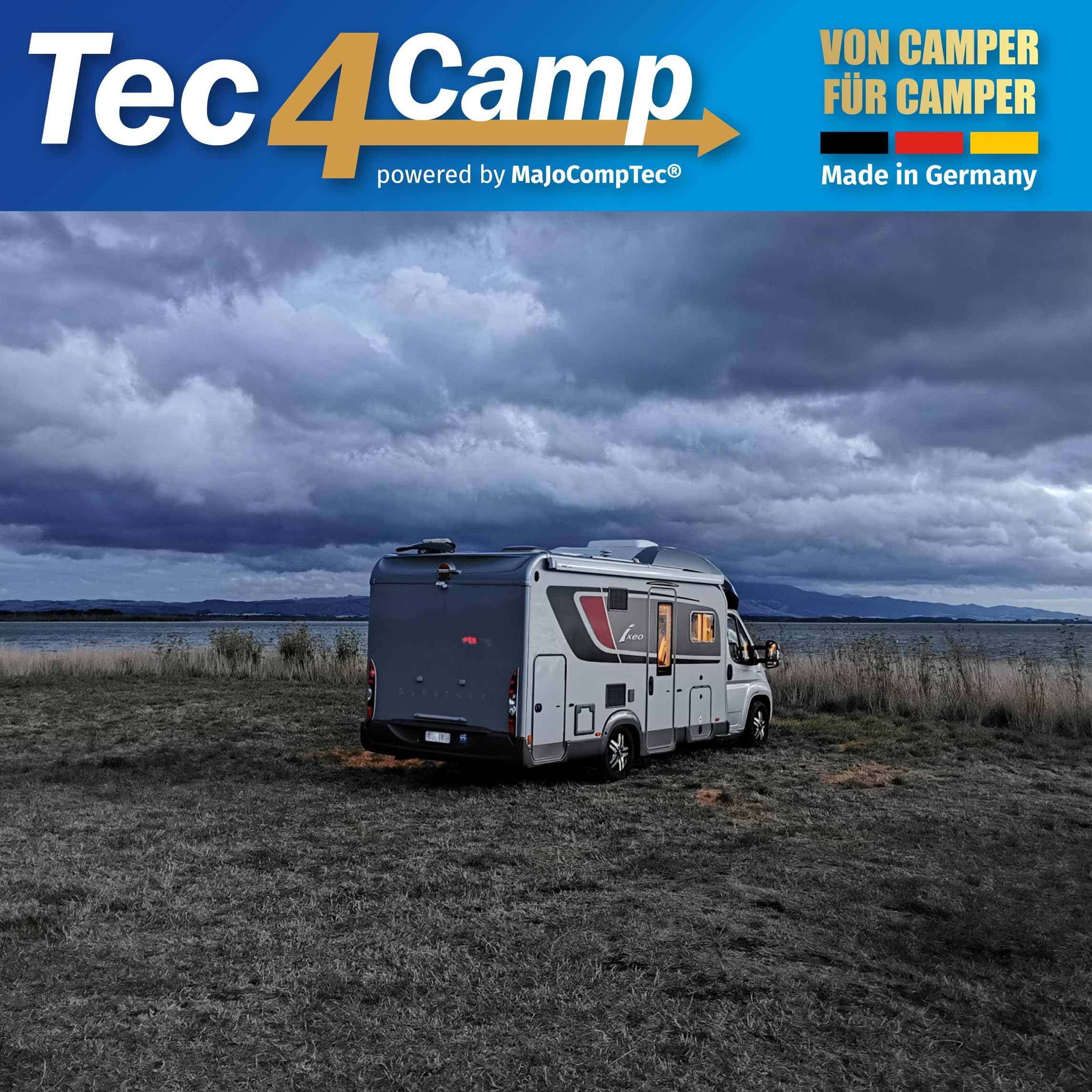 MaJoCompTec Adattatore per il serbatoio dell'acqua per camper e caravan, tappo per il serbatoio dell'acqua con doppio connettore Gardena (adattatore 2 pin, D: 65, ATTENZIONE: solo per FIAMMA)