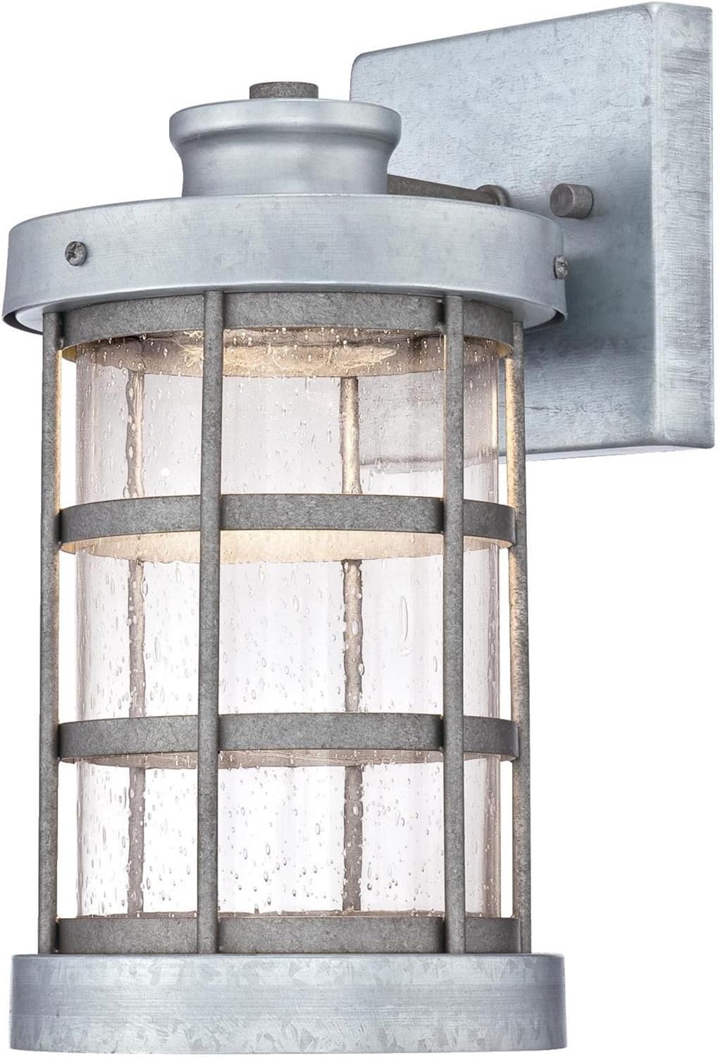 Gеt Chеар Prісе Westinghouse Lighting 6347800 Barkley One-Light LED Outdoor Wall Fixture, Galvanized Steel Finish with Clear Seeded Glass