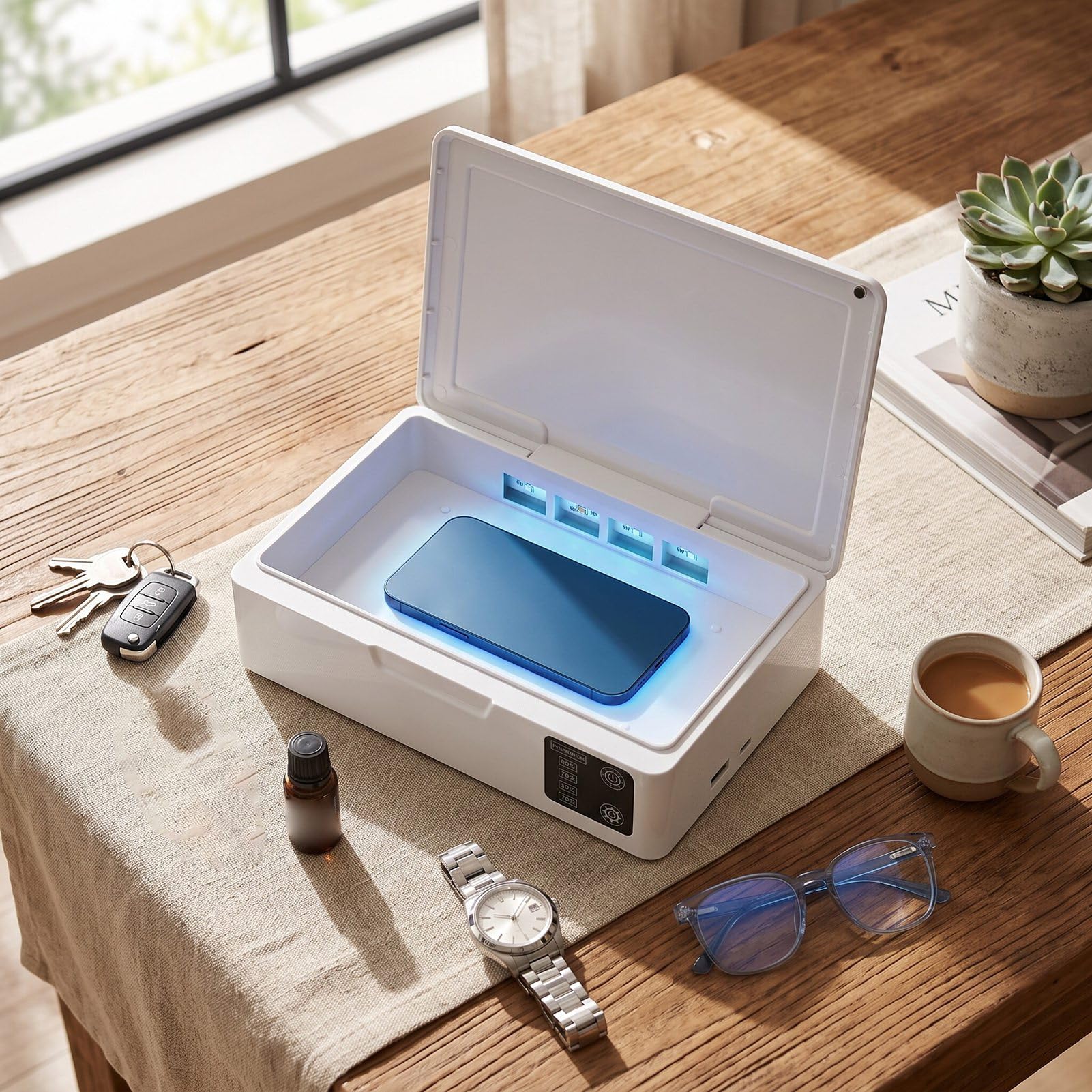 Luocute UV Handy Desinfektionsbox, UV Reinigungsbox, 3 Minuten for Geräte