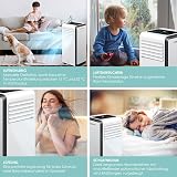 KESSER® Klimaanlage Mobiles Klimagerät 4in1 kühlen | Luftentfeuchter lüften | Ventilator 9000 BTU/h 1005W | Mobil Klima mit Montagematerial, Fernbedienung & Timer | Nachtmodus & 360° Rollen - 9