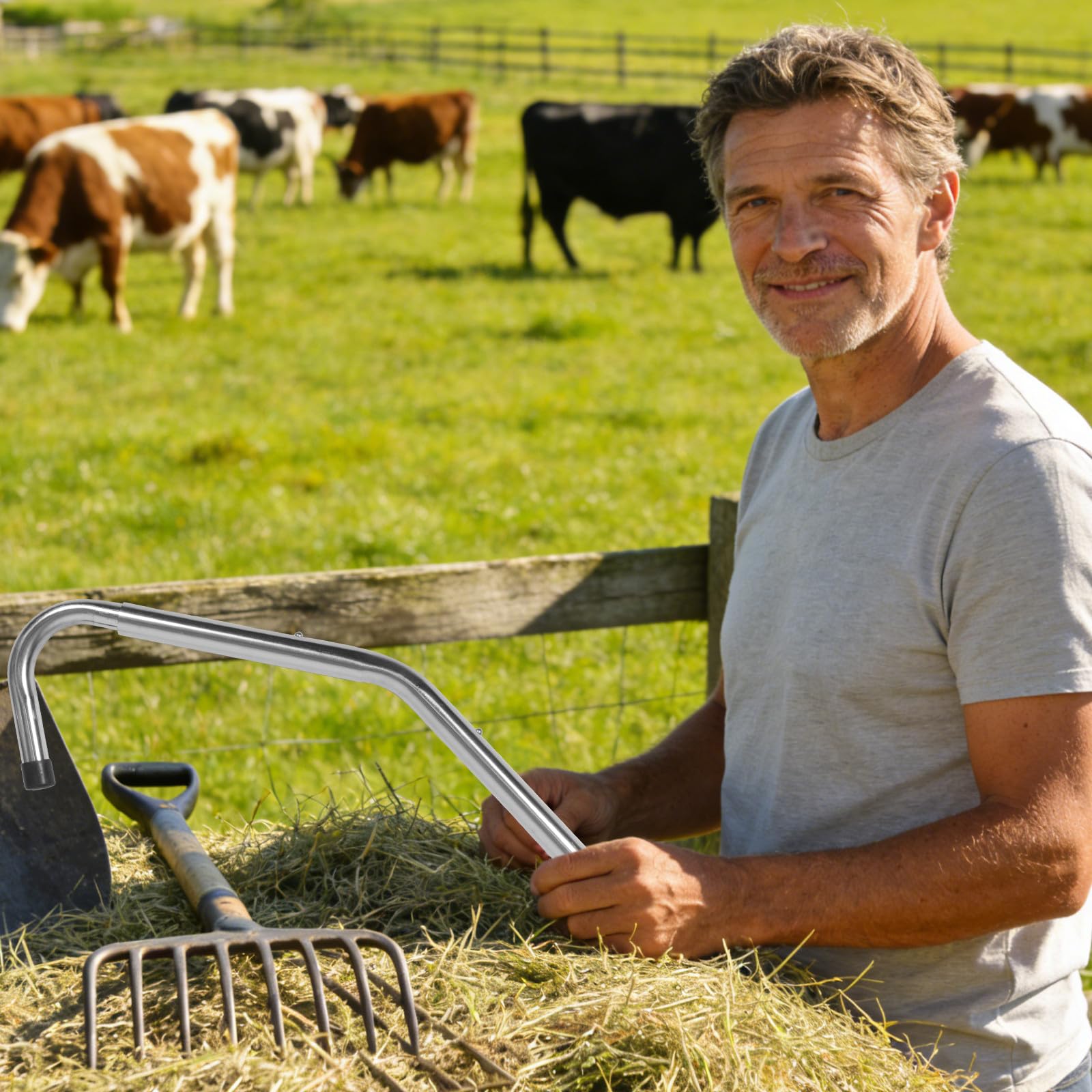 Varilla Antipatadas para Vacas de Acero Inoxidable, Herramienta Ajustable para Manejo de Ganado, Equipo Médico para Ordeño Seguro