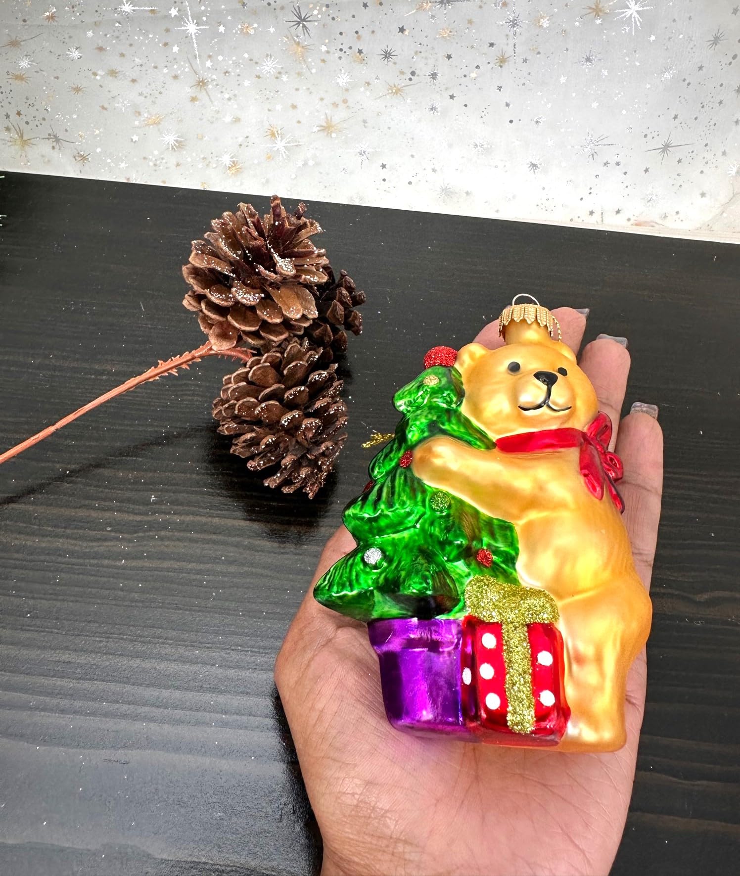 Amazon.co.jp: Krebs クリスマス吹きガラス コレクタブルツリー 