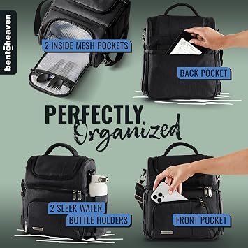 Premium Bento Box & Insulated Lunch Bag Set Leakproof, Microwave & Dishwasher Safe Japanese Lunch Box with Utensils + Spacious Cooler Bag for Work, Travel, or School
