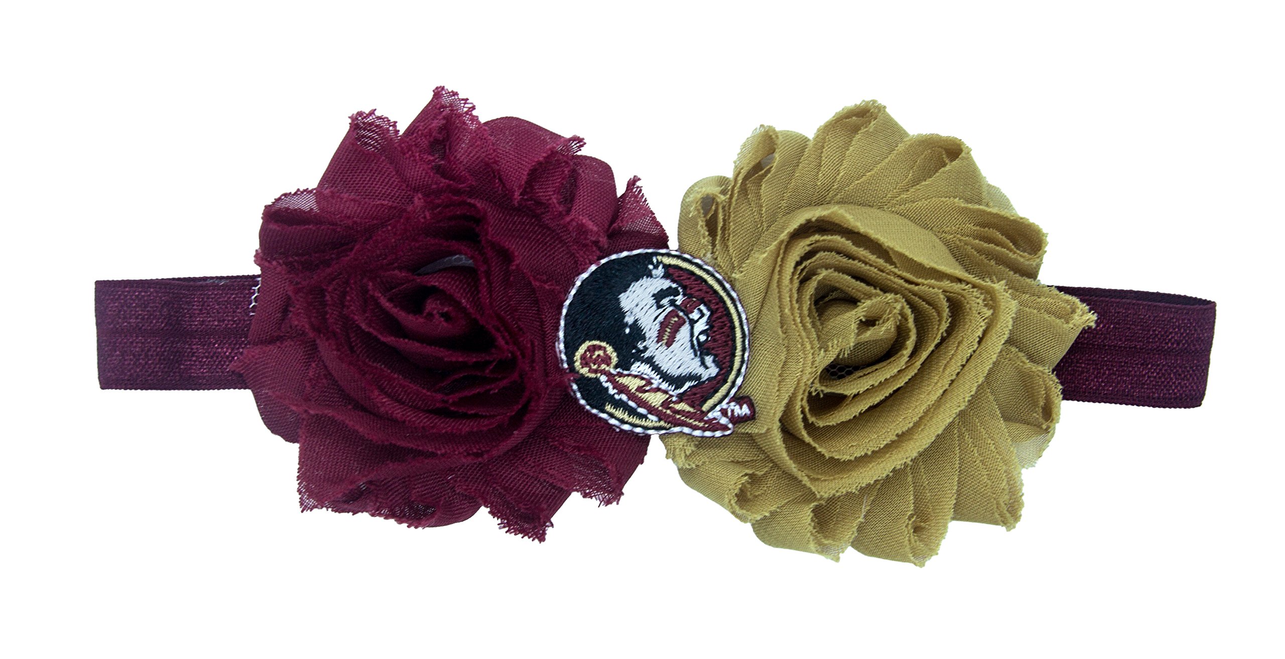 NCAA Florida State Seminoles UnFRAYgettable Flower Baby Headband, One Size, Maroon