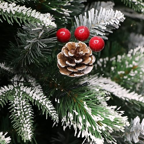 Miniatura 3 de Árbol de Navidad de pino flocado súper completo (6 pies sin iluminar)