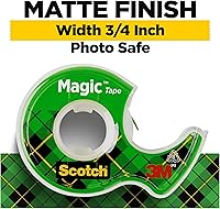Vista 3 de Scotch Magic Tape, 1 Roll, Numerous Applications, Invisible, Engineered for Repairing, 3/4 x 650 Inches, Dispensered (122)