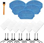 Replacement Parts for MAMNV BR150/BR151, for ZCWA BR150/BR151, for MANVINS G20, for ONSON BR150/BR151 2-in-1 Robot Vacuum and Mop Combo Accessories, 4 Side Brush, 2 Hepa Filters, 3 Mop Pads