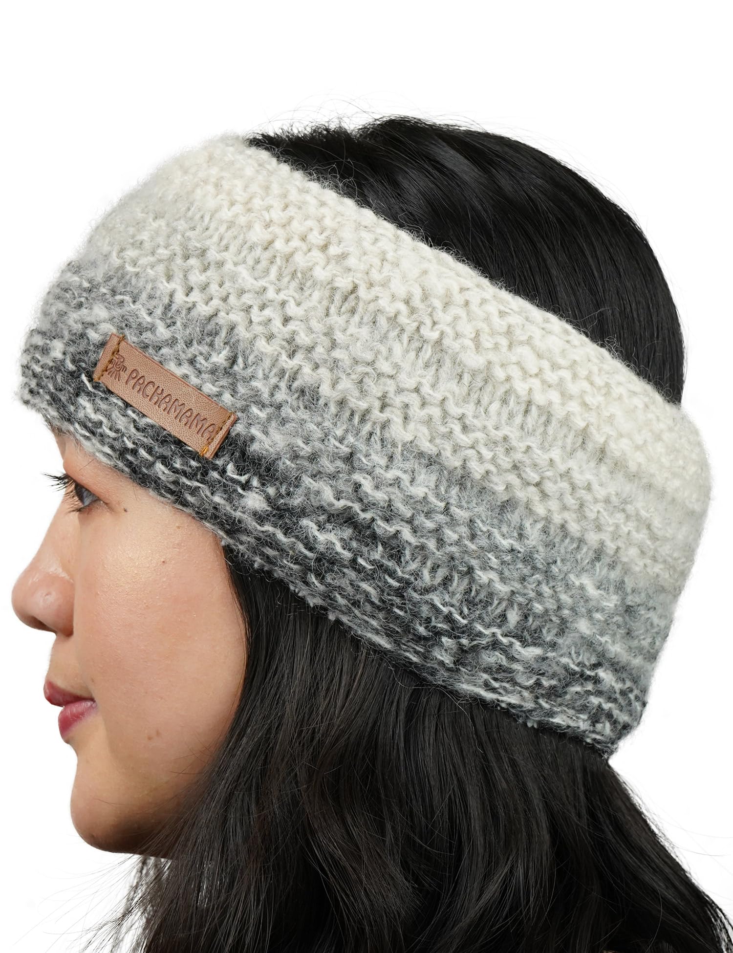 Women Wool Ear Warmer Headband Fleece Lined Hand Knitted Herdwick Sheep Multicolored One-Size Handmade Pachamama Fair Trade