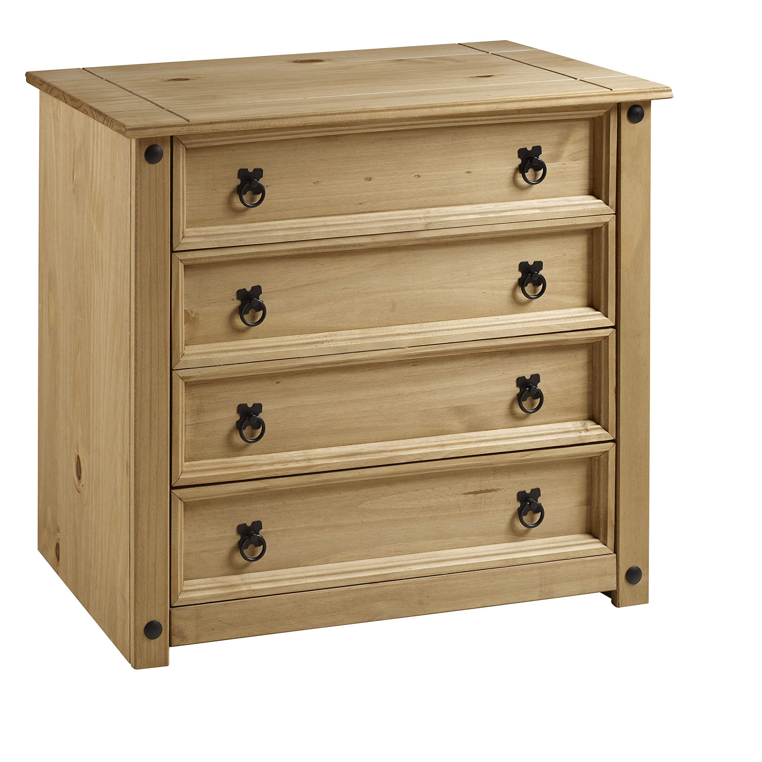 Buy Mercers Furniture Corona 4 Drawer Chest, pine, Antique Wax, 80 x 41