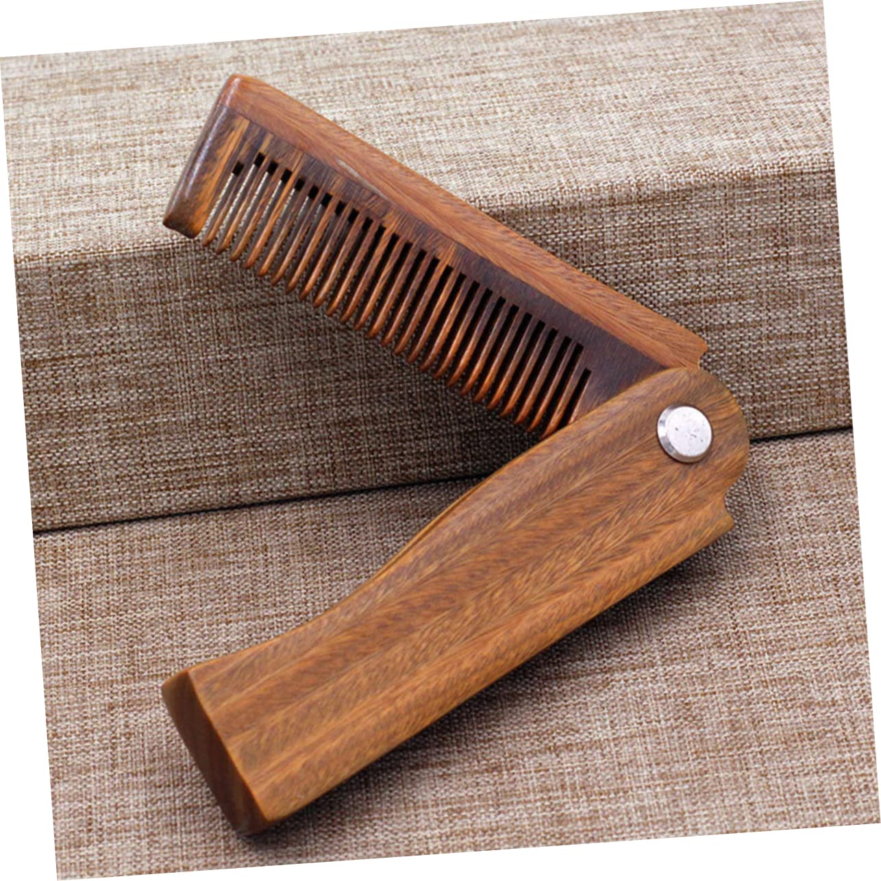 minkissy 4ensembles Peigne Bois De Santal Pliant Avec Étui Peigne De Voyage Pratique Pour Barbe Et Cheveux Accessoire Élégant Pour Hommes