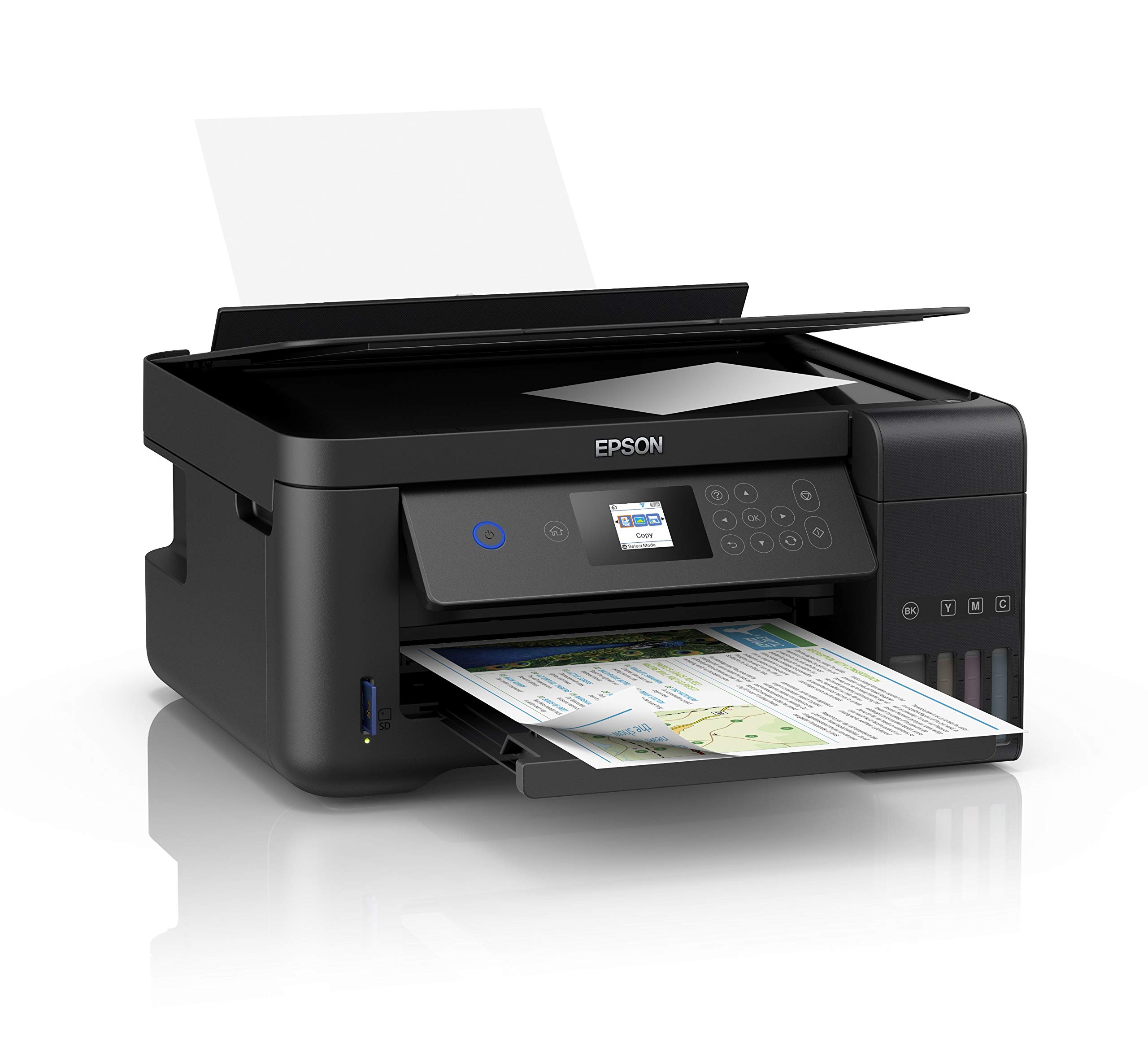 Epson EcoTank ET-2750B Impresora Wi-Fi A4 para impresión, escanear, copiar, Color Negro + Tarjeta de impresión ilimitada de 2 años