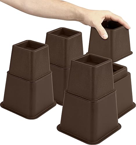 Miniatura 53 de Utopia Bedding - Juego de 8 elevadores de muebles ajustables de alta calidad – elevador de cama de 5 a 9 pulgadas, elevador de mesa, elevador