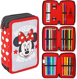 CERDÁ Life'S Little Moments - Minnie Mouse Girl's School Pencil Case - Official Disney Licensed, Multicoloured, Clasic