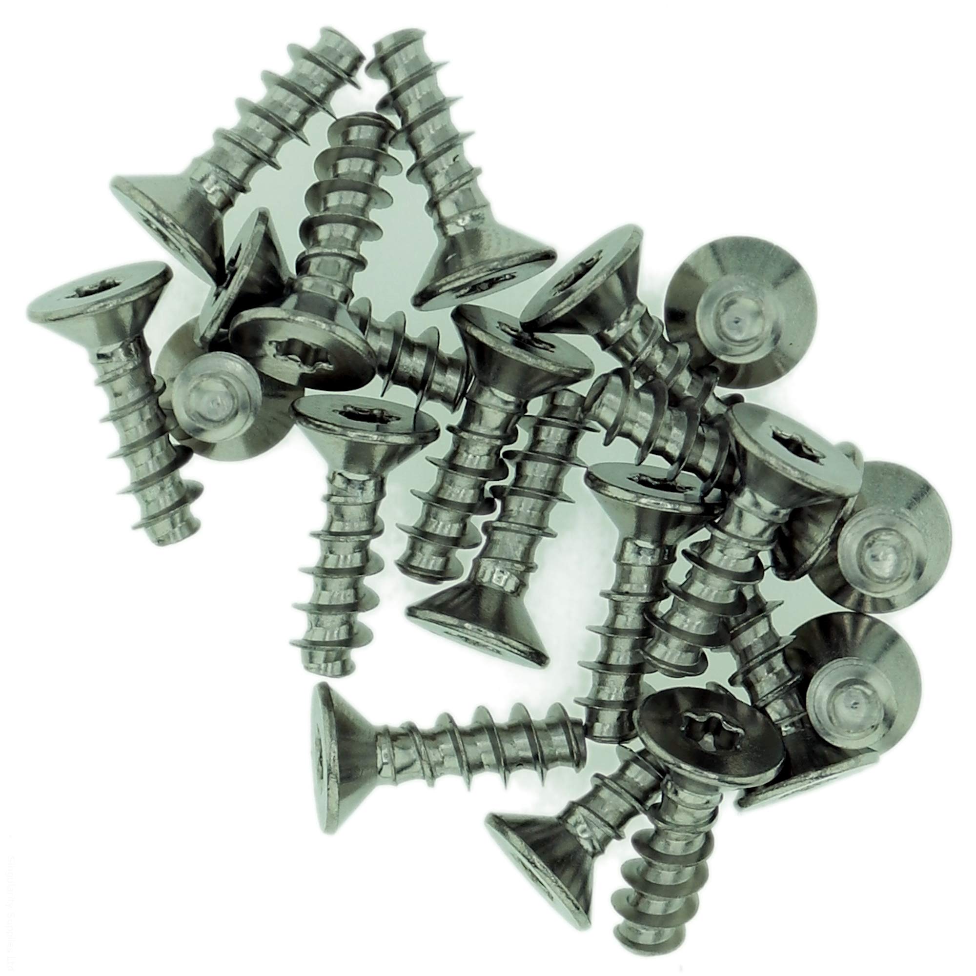 Singularity Supplies D3.5 (3.5Mm X 16Mm) Tx Countersunk Screws For Plastic - Stainless Steel (A2) (Pack Of 20)