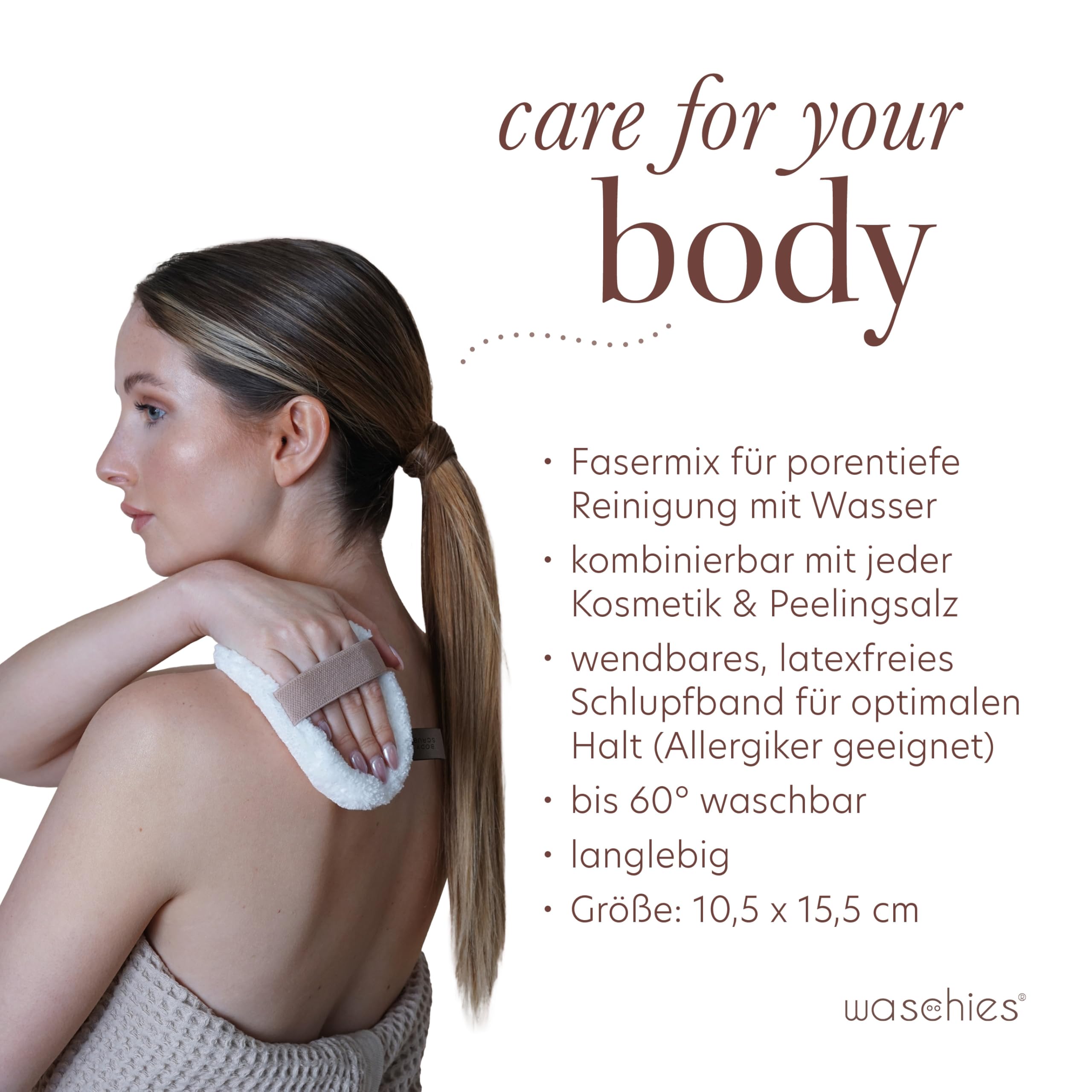 Waschies 7-tlg. All White Geschenkset für Frauen – Abschminkpads, Toner Pads & Peeling Pads – waschbar, wiederverwendbar