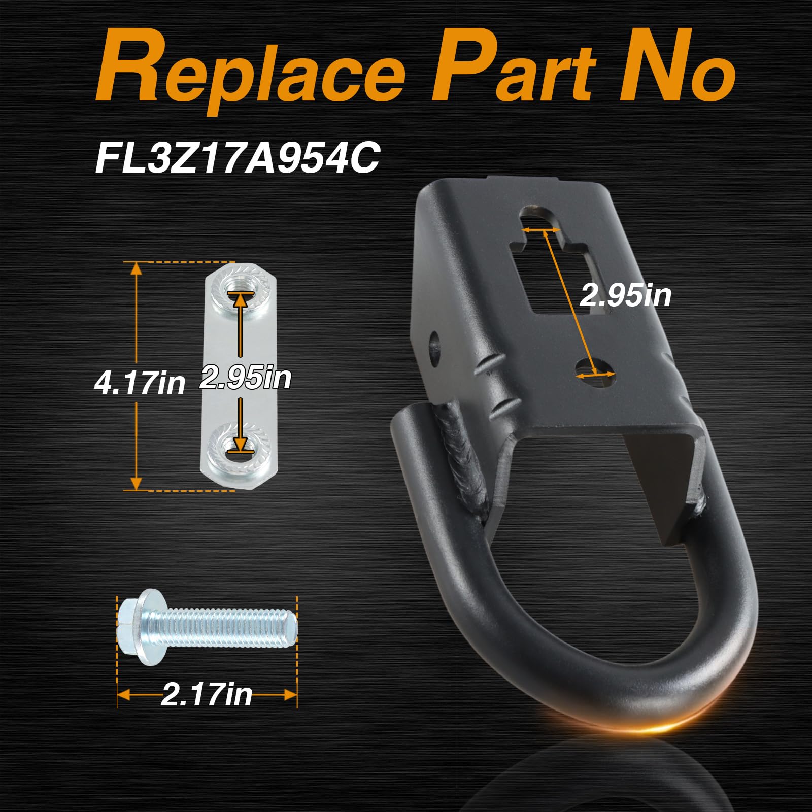 Amazon.com: HIMARKLIF Pair of Front Tow Hooks Black Compatible 
