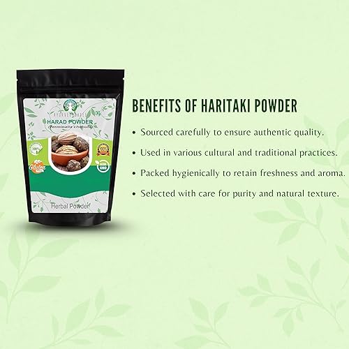 Vista 5 de Haritaki Powder 200 Gm I Terminalia Chebula Powder I una hierba ayurvédica para desintoxicación y rejuvenecimiento para Vata I Vata I, Vata Kapha