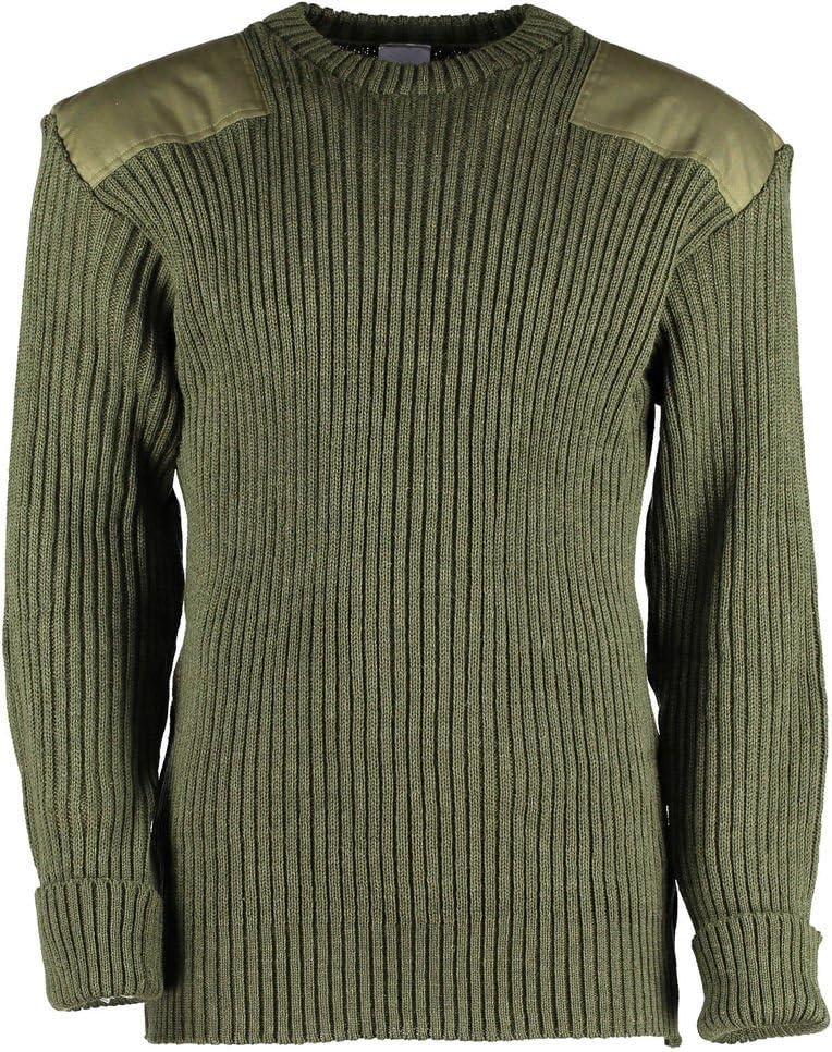 Genuine British Army (Grade 1 Used) Pullover Woolly Pully - Olive Green