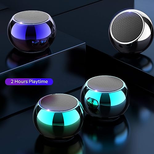 Miniatura 4 de TWS - Altavoces Bluetooth portátiles inalámbricos pequeños con gran sonido, emparejamiento estéreo inalámbrico, carcasa de metal, diseño