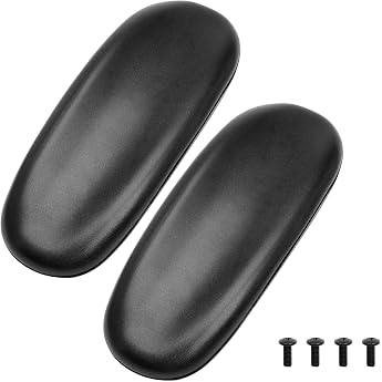 Replacement Armrest for Office Chair 1 Pair Universal Armrests with Mounting Hole Pattern Screws Desk Chair Armrests Padding Cushion for Armrest Made of PU Black 10 Inch