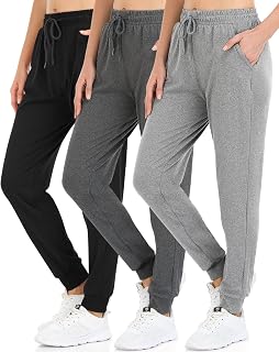 Womens Sweatpants with Pockets,Drawstring Joggers for Women Tapered Active Yoga Lounge Casual Pants(S-3XL)