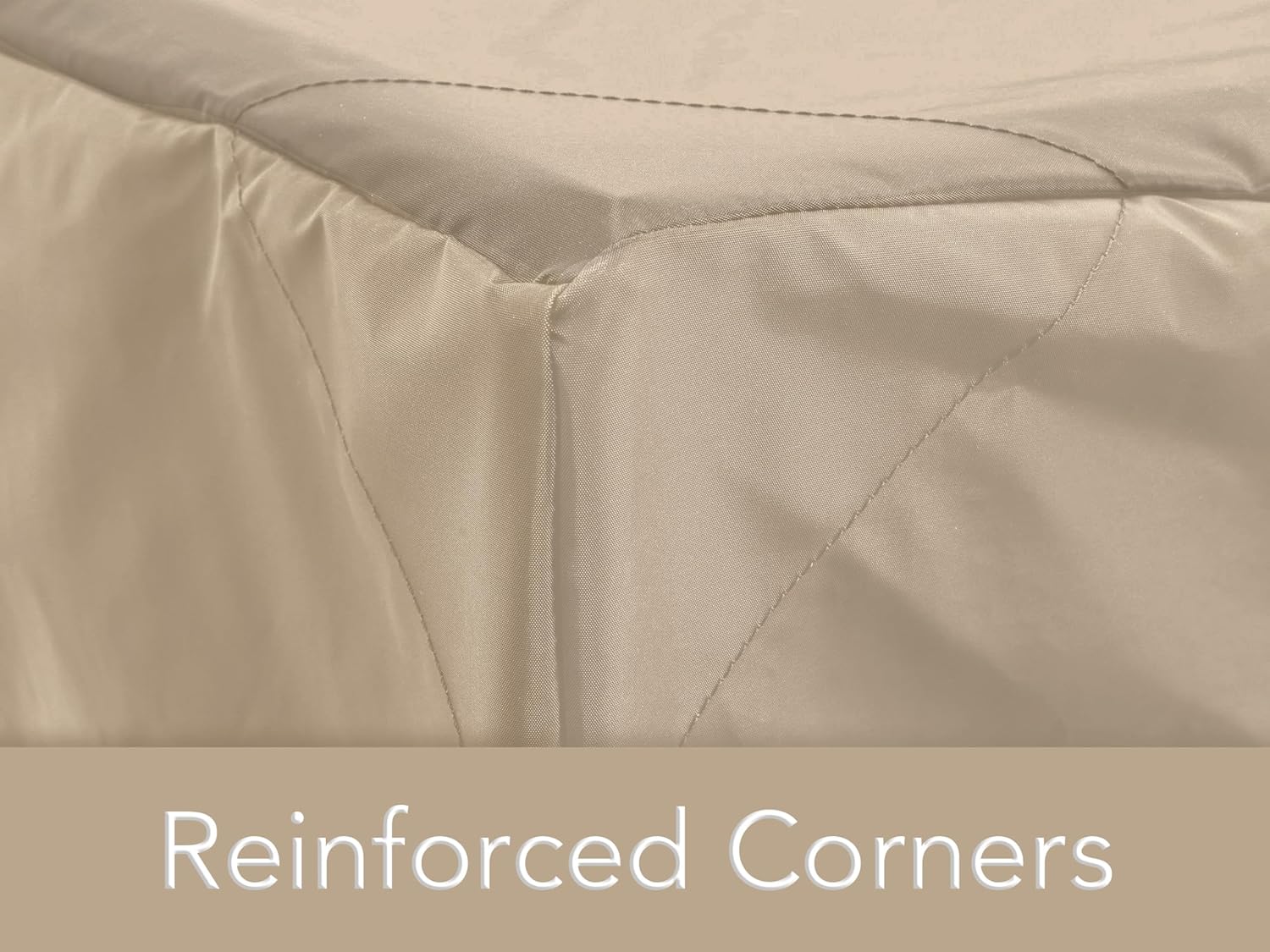 Covermates Ping Pong Table Cover – Water-Resistant All-Weather, Heavy-Duty Vinyl with Soft Lining, Elastic Hem and Buckle Straps, Indoor Outdoor Table Tennis Cover, 110W x 60D x 30H, Classic Tan