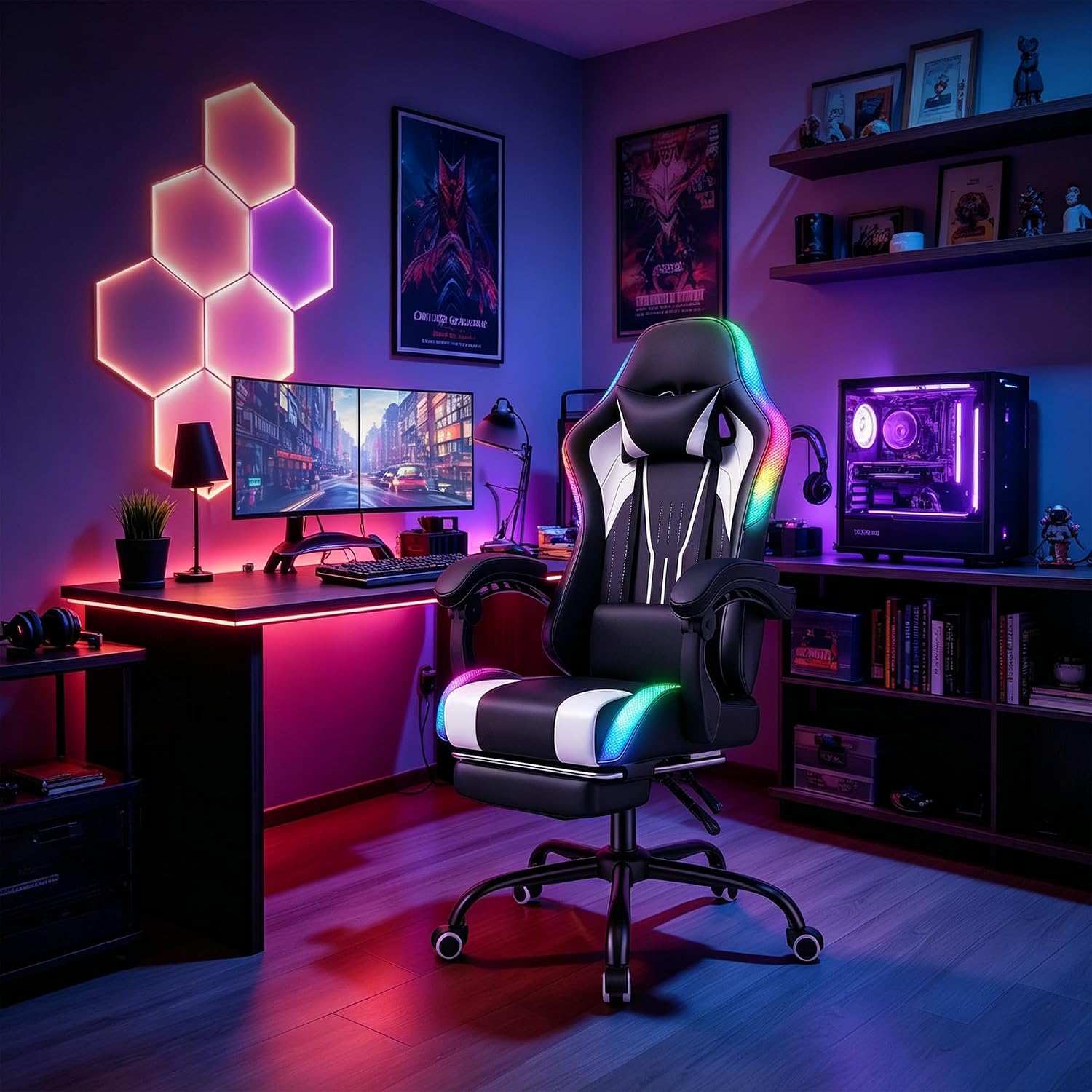 TRIUMPHKEY Gaming Chair with RGB LED